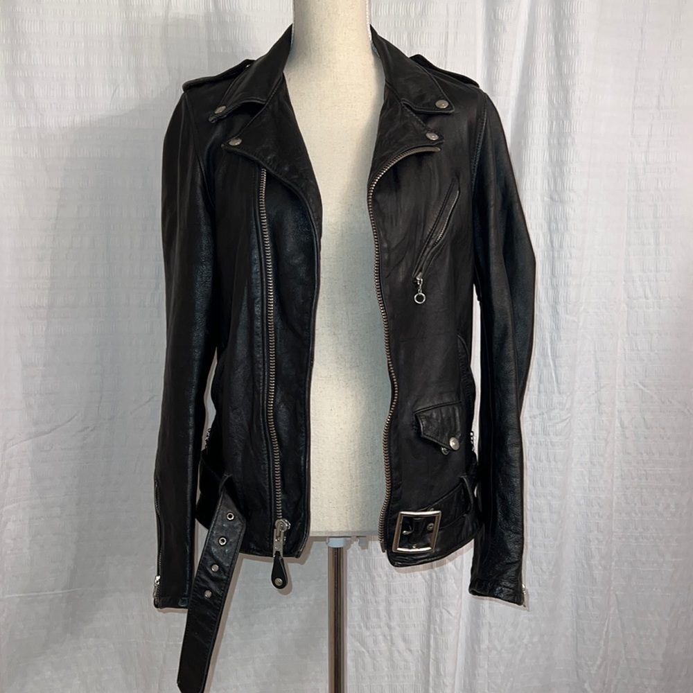 Schott NYC Black Leather Biker Jacket